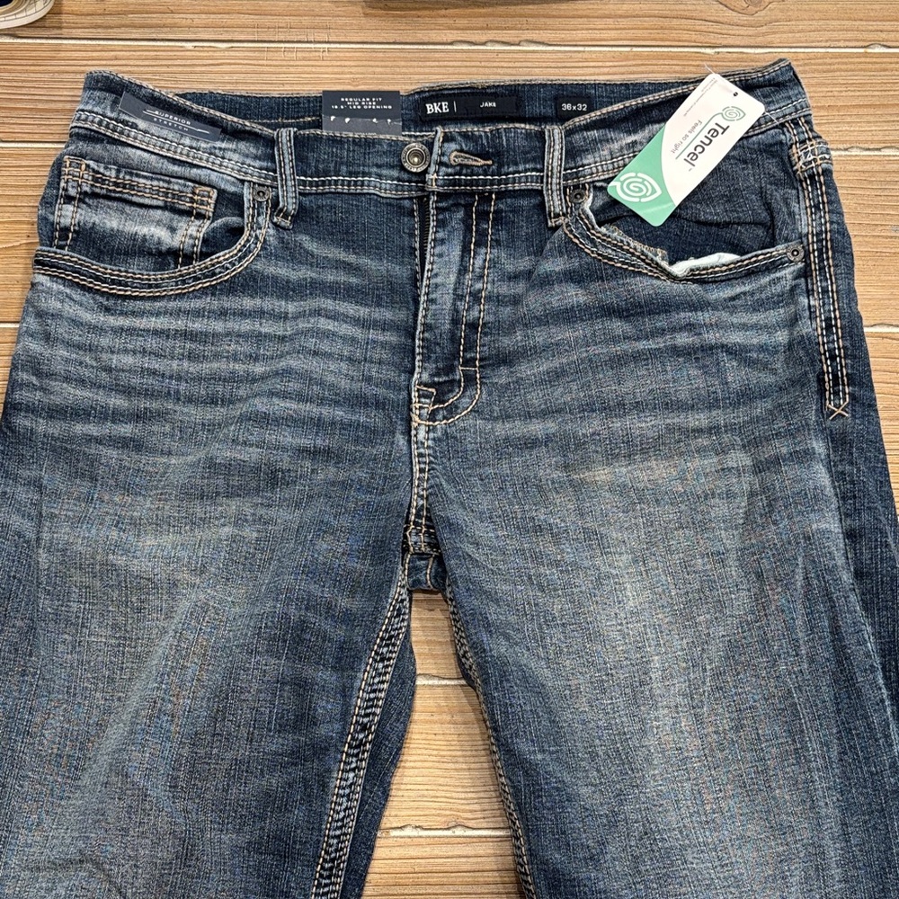 BKE Jake Relaxed Fit Dark Blue Jeans